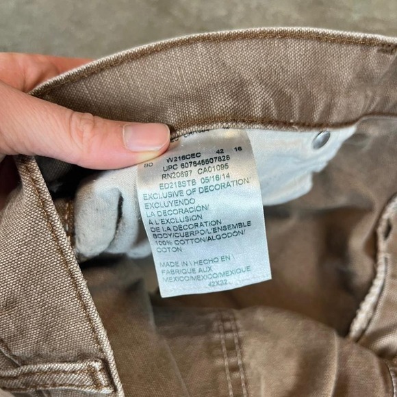 Dickies Mens Brown Canvas Work Pants‎ Carpenter Style Relaxed Fit Size 42x32 - Picture 4 of 7